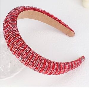 Red Rhinestone Headband for Women New Boutique